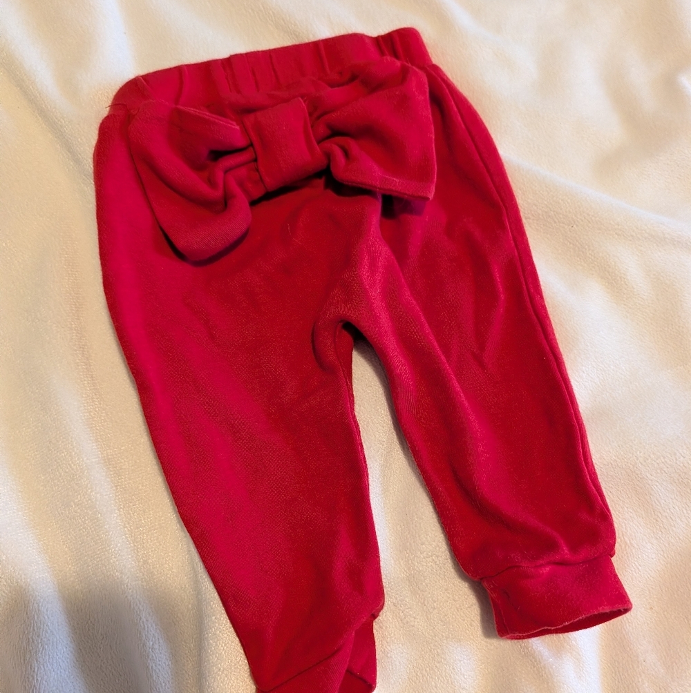 Red Pants With Bow